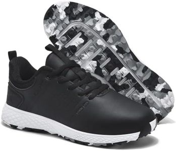 ULTIANT Womens Golf Shoes Waterproof Spikeless Lightweight Breathable Black