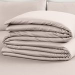Spread Spain Madison Avenue Cotton 400 Thread Count Light Silky Sateen Sheets King Size Double Bed Zipper Duvet/Quilt Cover (90" x 108" inch Champagne)