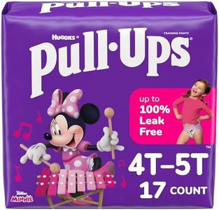 Pull-Ups Girls' Potty Training Pants, Size 4T-5T Training Underwear (38-50 lbs), 17 Count