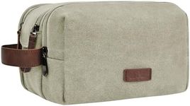 NGIL Traveling Toiletry Bag, Canvas Toiletry Organizer for Women and Men, Cosmetic Case, Skincare, Shaving Kit Organizer Traveling Toiletry Bag (Beige, Medium)