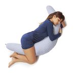 Niimo XXL Pregnancy Pillow & Nursing Pillow - 2022 Double Platinum Winner, 100% Cotton Maternity Pillow Cover, Washable Breast Feeding Pillow Baby Feeding Pillow, Body Pillow Pregnancy Gifts