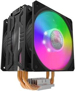 Cooler Master Hyper 212 LED Turbo ARGB CPU Air Cooler - Finitura Alluminio Jet Black, 4 Tubi Calore a Contatto Diretto Continuo con Alette, Dual SickleFlow 120 Ventole ARGB, Controller LED ARGB-ARGB