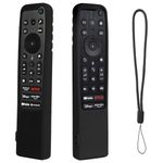 YiBiChin Protective Remote Case Fit for Sony Bravia 2022/2023 TV Remote Control RMF-TX810U/TX800U/TX800P/TX800C RMF-TX910U/TX900U/TX900C/TX900P, Remote Cover Shockproof, Anti-Slip - Black