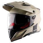 Axor X-Cross Dual Visor SC ISI ECE DOT Certified Full Face Dual Sport Peak Off Road Helmet for Men and Women-Neon Red-XL
