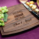 Straga Personalized Cutting Boards | Handmade Wood Engraved Charcuterie | Custom Housewarming, Home Purchase Gift for Homeowners, Rest Estate Agents (Home Sweet Home Design No.941)