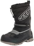 KEEN Little Kid's Snow Troll Winter Insulated Waterproof Boots, Black/Silver, 9 Little Kid's US