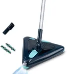 Zippi Sweeper Max Plus - 2025 Version Lightweight Sweeper, Perfect for Short Carpet Hardwood and Tile, Triangular Design Allows for Sweeping in Corners, LED Light, 1 Hr Cleaning Time