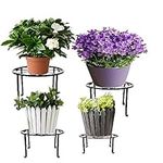 Gtouse 4 Pack Metal Plant Stand，Flo