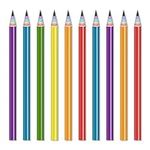 Pencils, 2B Rainbow Color Eco-friendly Recycled Paper Pencil for Student, Teacher, Home, Office, School (Colorful)