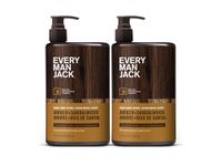 Every Man Jack Mens Amber + Sandalwood Hand & Body Lotion for All Skin Types - Dermatologist Tested & Hypoallergenic - Nourish Skin with Lightweight Fast Absorbing Lotion - 13.5oz 2 Bottle