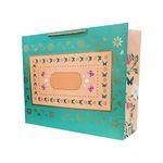 Artemisia Gift Paper Bag- Green Titli- Size-13x16x5, Pack of 10