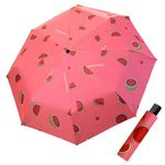 LHLZNB Cute fruits Travel Mini Umbrella for Purse Case，sun umbrella，folding umbrella，Small Compact UV Umbrella Protection Sun-Lightweight Tiny Pocket Umbrella Suitable for Women (Watermelon red)