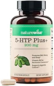 NatureWise 5-HTP Max Potency 200mg | Mood Support, Natural Sleep Aid & Helps Curb Appetite | Delayed Release Capsules Easy on The Stomach | Enhanced w/ Vitamin B6 | Non-GMO [2 Month Supply - 60 Count]