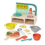 B. toys – Pizza & Pasta Play Set – Play Food & Role-Play Accessories – Pretend Play Set – Food Toys for Kids – 3 Years + – Mini Chef - Pizza-n-Pasta Playset