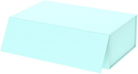 Gift Box with Lids, 9.85x5.95x3.15 In Magnetic Closure Collapsible Gift Boxes for Gift Packaging, Gift Box for Christmas,Mothers Day,Fathers Day,Graduations,Weddings,Birthdays Gifts (Tiffany color)