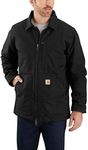 Carhartt mens Loose Fit Washed Duck Sherpa-lined Coat, Black, Large US