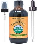 Prime Natural Organic Tamanu Oil - USDA Certified, 100% Pure, Cold Pressed, Unrefined, Virgin (4oz / 120ml) for Face, Hair & Skin Care - Natural Moisturizer