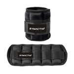 Amazon Brand - Symactive Adjustable Ankle Weights (Set of 5) - 0.2 kg - 1 kg each | Extended Length(11.8 to 12.6 inch) | Adjustable Weight