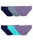 Fruit of the Loom Women's Microfiber Underwear, Lightweight & Sleek, Available in Plus Size, Bikini - 6 Pack - Colors May Vary, 5