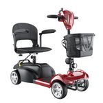 iScooter Mobility Scooters,X-02 Mobility Scooter for Adults,20KM Range 4 Wheel Electric Wheelchair Device with LED Headlight,Basket,Cup Holder and Control Panel,Lightweight Portable,for All Terrain