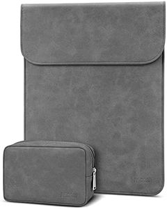 TECOOL Funda 13 Pulgadas Ordenador Portátil Cuero con Bolsa de Accesorios para 2018-2020 Macbook Air 13 A1932/A2337/A2179, Macbook Pro 13 A2238,12.3 Surface Pro,Huawei MateBook 13,DELL XPS 13, Gris