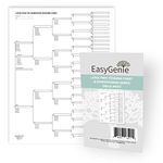 EASYGENIE Large Print Blank Pedigree Chart (6 generations/64 Names) for Ancestry, Single Sheet | Archival-Quality Genealogy Forms