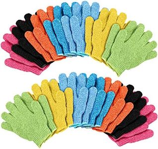 Duufin 14 Paia Guanti Esfolianti per Corpo Scrub 7 Colori Guanti Esfolianti per Doccia