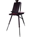 Mont Marte French Box Easels Paint Easel with Drawer and Wooden Pallete, Dark Brown