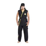 Rubber Johnnies Black Cobra Karate Costume, Street fighter, Martial Arts, Fancy Dress Halloween, Adult size M/L