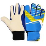 Proberos® Football Goalkeeper Gloves for Kids Children Teen Anti-Slip Palm Football Goalkeeper Gloves Football Goalkeeper Gloves (Blue)