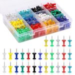 Namner Push Pins, 120 pcs Thumb Tacks, Pinboard Pins, Cork Board Pins, Decorative Push Pins, for Cork Notice Board Wall 10 Colours