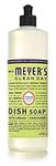 Mrs. Meyer's Clean Day Dish Soap, Cruelty Free and Biodegradable Dishwashing Liquid, Lemon Verbena Scent, 473 ml Bottle