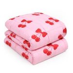 OHS Weighted Blanket Adult Reversible Cherry Bow 3kg, Valentines Gifts for Her Sleep Therapy Stress Anxiety Relief for Adults, Single - 100 x 150cm - (Disclaimer: Only suitable for age 3+years)