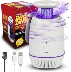 Bug Zapper Indoor Fly Killer – Electric Mosquito Zapper, Insect Killer, Fly Trap, Mosquito Repellent, Effective Trap, Easy to Clean, Bug & Fly Zapper Lamp for Home & Patio, Gnats, Moths, Flies Killer