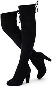 Vepose Women’s Thigh High Over The Knee Boots, Black Suede Fashion Long 3.5 Inch Heel Boots 994 - with Zipper, Size 6.5M US, (CJY994 Black 06.5)