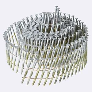 waltyotur 2-1/2Inch x 0.092Inch Collated Wire Coil Siding Nails 15-Degree Full Round-Head Ring 3600 Count Hot-Dipped Galvanized for Rough Nailing of Lathing and Sheathing Materials