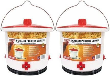 Farm Innovators Thermostatically Controlled Heated Plastic Outdoor Year Round Poultry Chicken Water Bucket Drinker