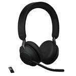 Jabra Evolve2 65 UC Wireless Bluetooth On Ear Headphone with Mic (Black)