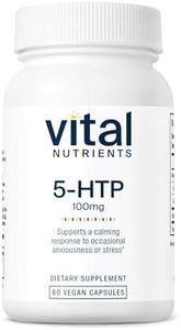 Vital Nutrients 5-HTP 100mg (5-hydroxytryptophan) | Vegan Serotonin Support Supplement* | Sleep and Stress Support | 5HTP and Vitamin B6 | Gluten, Dairy, Soy Free | Non-GMO | 60 Capsules