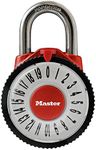 Master Lock 54mm General Security Combination Padlock - Easy Grip Combination Lock for Locker with Cut-Proof Shackle - 360 Magnified Combo Lock - Keyless Pad Lock for Gym Locker