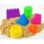 Kidology Kinetic Sand for Kids | Gluten Free Magic Space Sand Clay for Kids to Play | Preschool Educational Sand Castle Set for Kids with Molds Reusable, Therapy, Creativity and Stimulates Sensory Skills Sand Clay