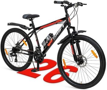 VESCO Drift NXG 26T MTB 21 Speed Gear Cycle with Front Suspension and Dual Disc Brake | Frame 18 Inch | Ideal for Adult Men & Women (Black)