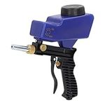 Sand Blaster Gun, 70-150 PSI Handheld Power Blaster Sandblaster Kit 6000RPM 20 Mesh Filter 1/4In Air Sand Blaster Rust Remover and Paint Stripper, Various Media Compatible, for Air Compressor(Blue)