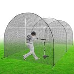 20&30FT Baseball Batting Cages with Frame and Net for Backyard, Baseball Training Equipment Netting with PE Net, Softball Baseball Nets for Batting| Hitting and Pitching Practice