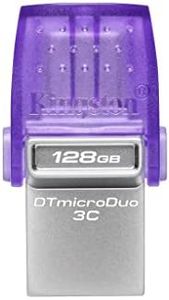 Kingston DataTraveler microDuo 3C Drive Flash USB 128GB USB Gen 3 Type-C e Type-A - DTDUO3CG3/128GB