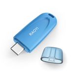 RAOYI 128GB USB C Flash Drive USB 3.1 Type C Flash Drive USB C Thumb Drive Portable Memory Stick with Keyring Hole High-Speed Pen Drive for Laptop, Smartphone, Tablet, Blue