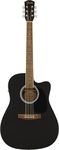 Fender FA-25CE Dreadnought Semi Acoustic Guitar, WN Black