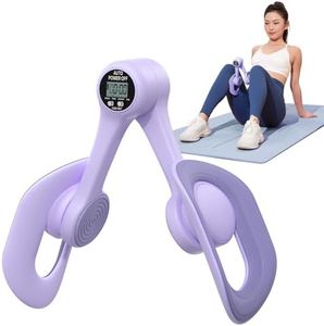 MERACH Thigh Trainer, Pelvic Floor Muscle Trainer, Inner Thigh Exercise Workout Equipment for Home Gym, Pelvic Floor Strengthening Women (Purple with Counter)