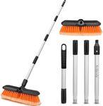 ARTIPOLY 65" Car Wash Brush with Long Handle, 10” Anti Scratch Dip Soft Cleaning Brush, Portable Car Washing Kit for RV Truck House Siding Snow Floors