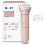 Philips Lady Shaver Series 8000 - Cordless, Wet & Dry Electric Shaver, 3-Blade Shaving System, Flexible Shaving Head, LED Light, for Legs & Body, 100 Mins. Runtime, Model BRL129/00